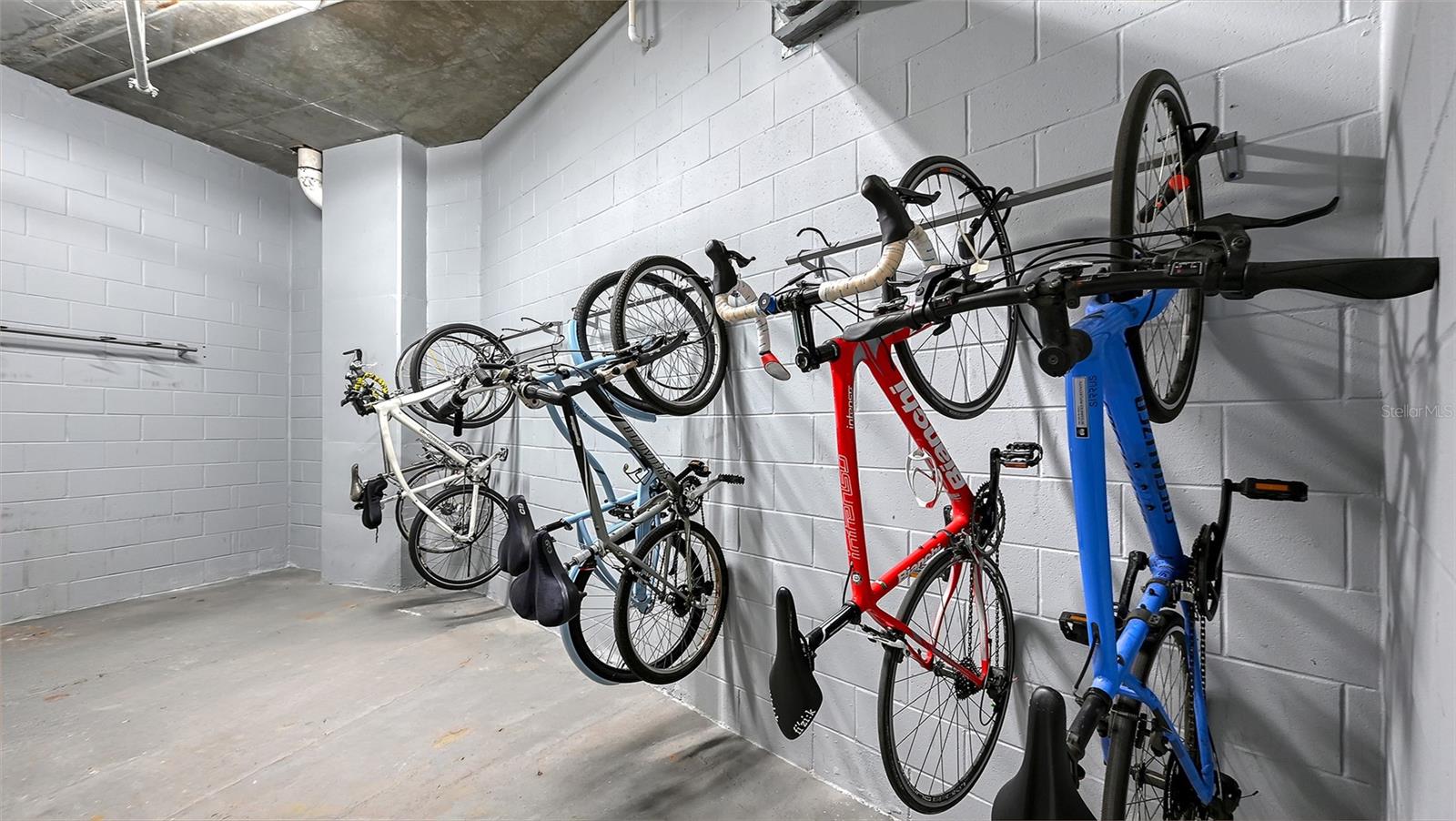 Convenient, dedicated bicycle storage makes it easy to enjoy Sarasotas scenic waterfront and downtown paths.