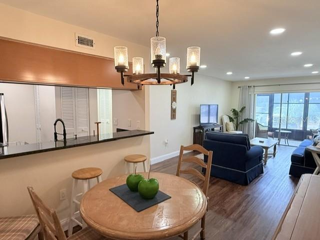 Dining room, kitchen, living room open floor plan