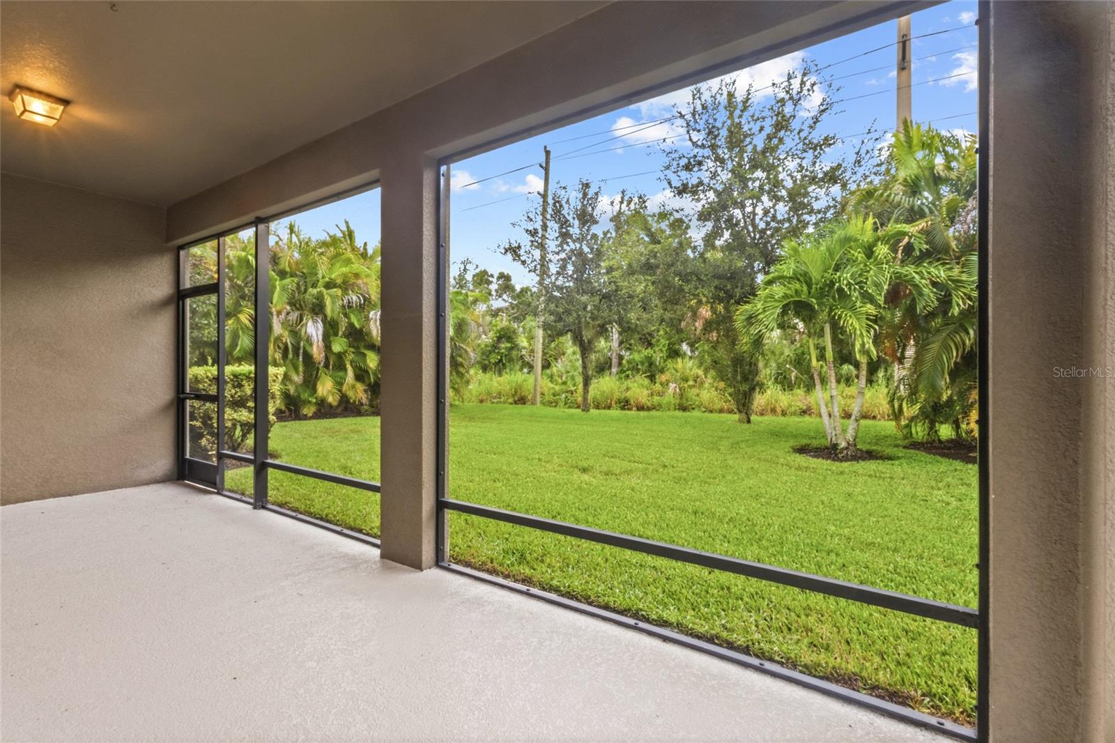 Beautiful green view off the back screened in lanai