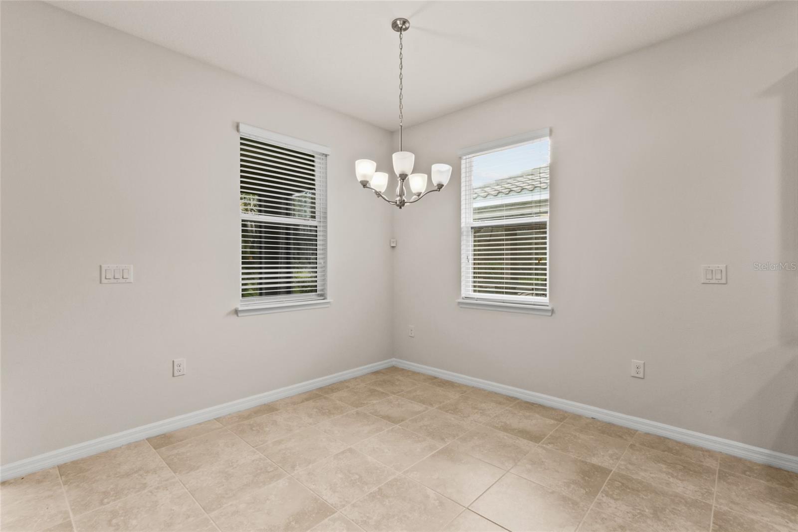 Eating area just off the kitchen
