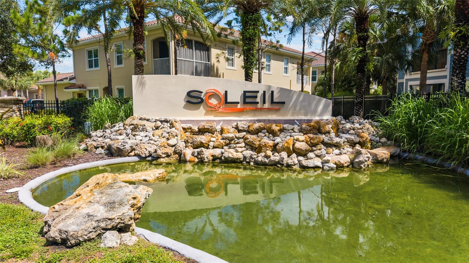 Neighborhood entrance. The home in the more exclusive Soleil West enclave.