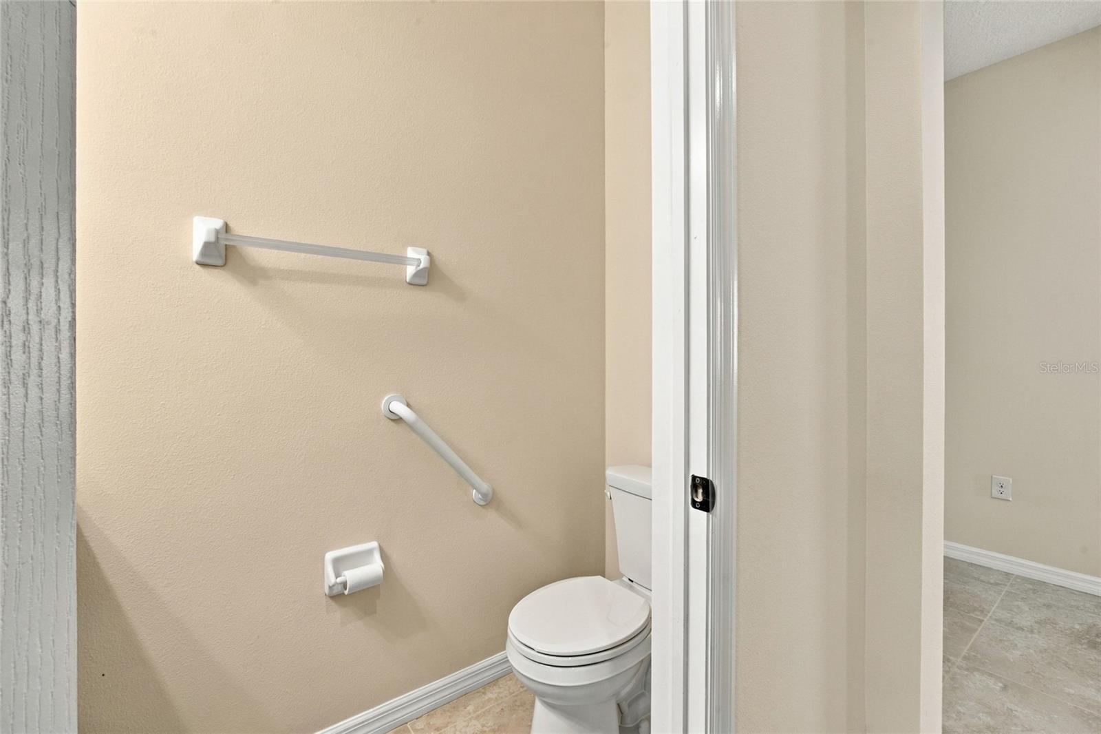 Half bath makes all the difference for convenience and entertaining