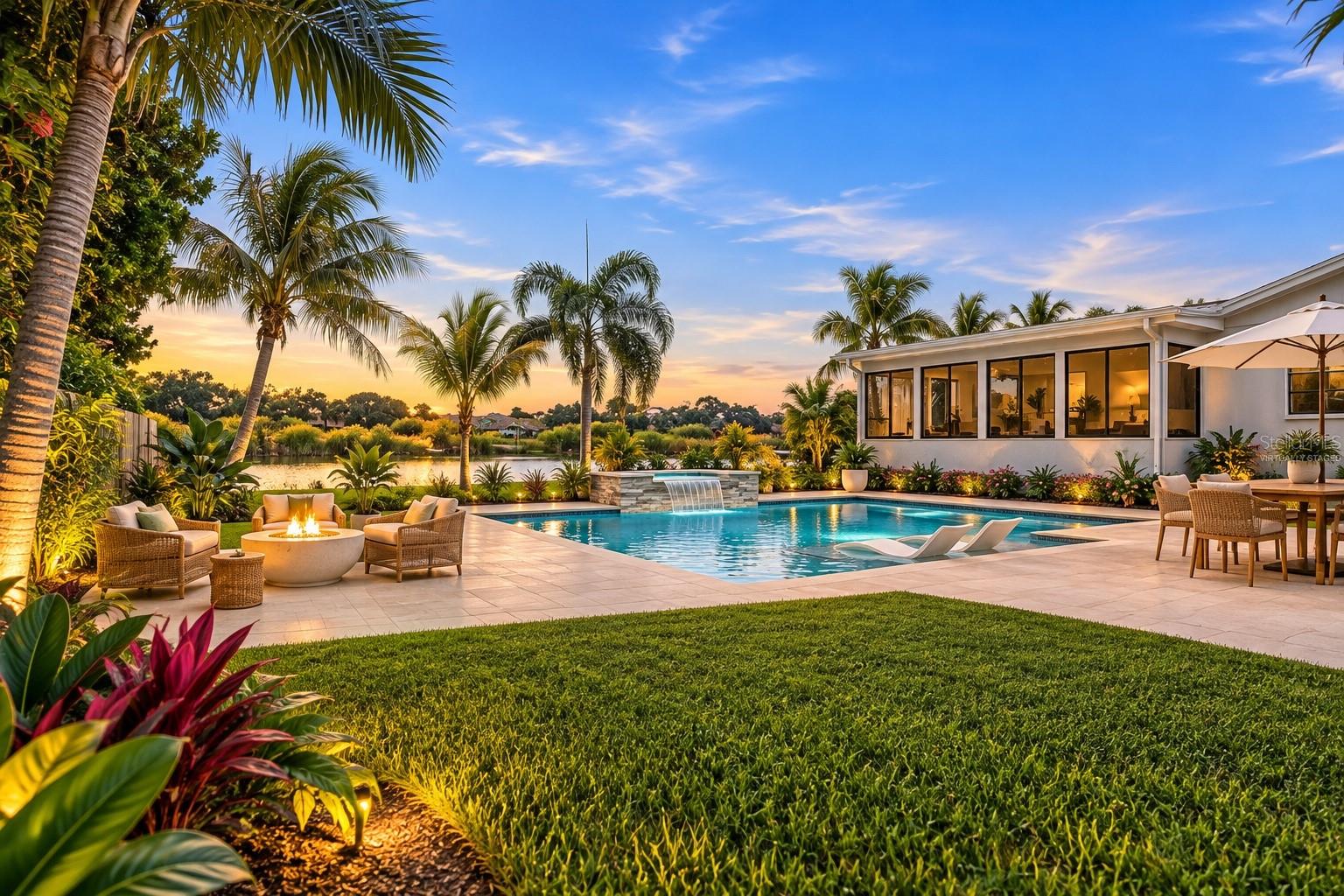 Virtually Enhanced Conceptual Pool/Outdoor Living Rendering