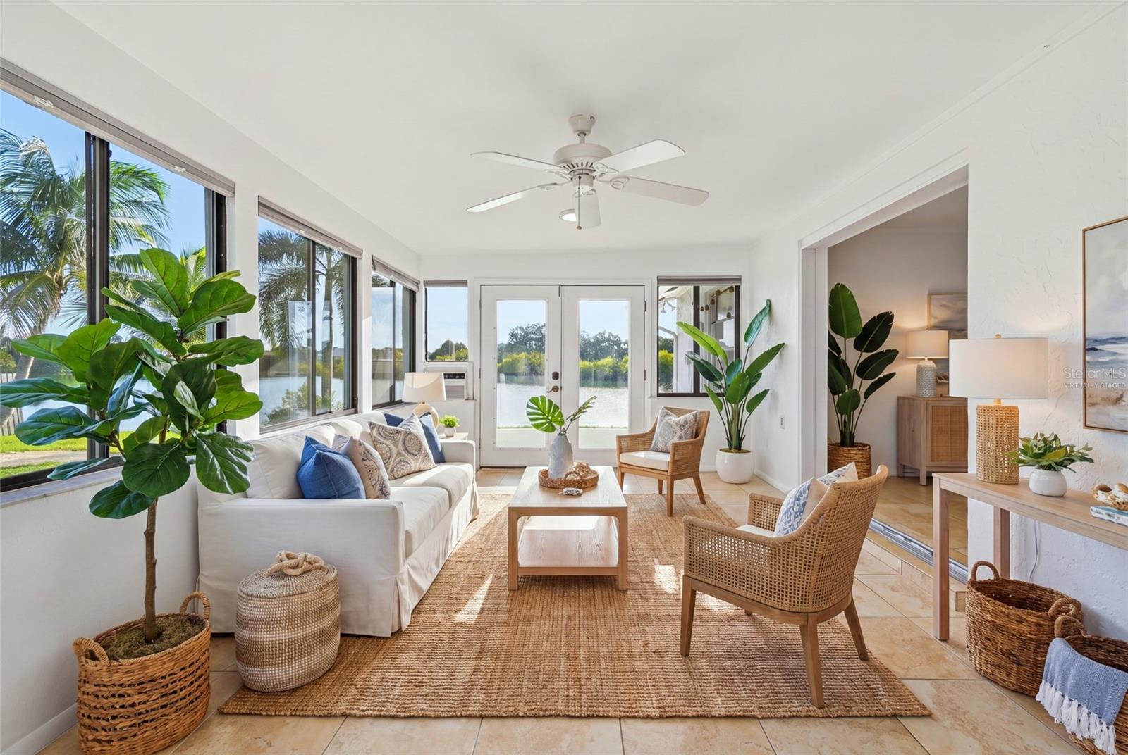 Virtually Staged Florida Room