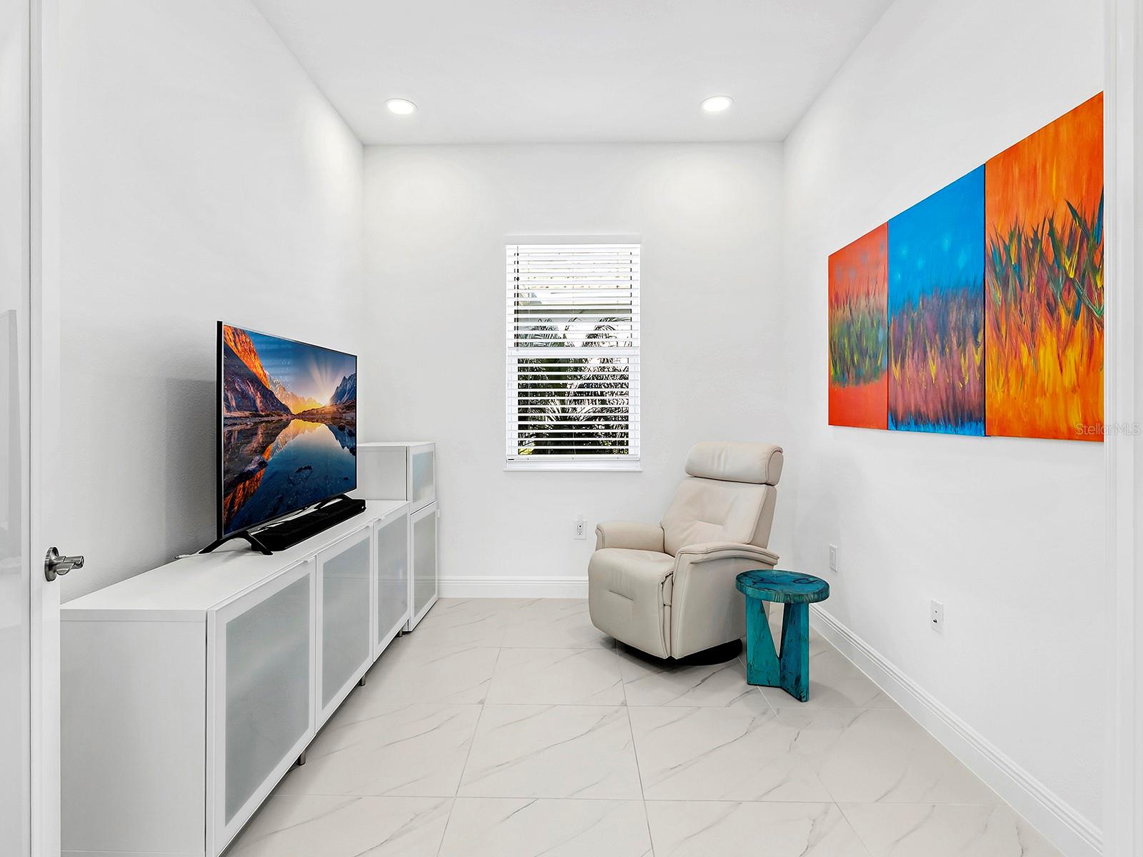 Study is currently used as a media room