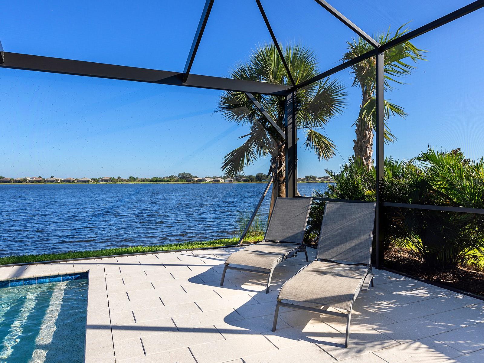 Lounging area lakeside