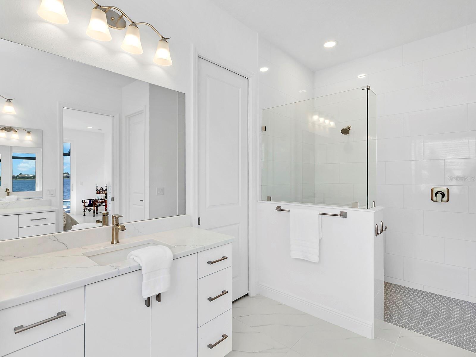 Large walk-in shower