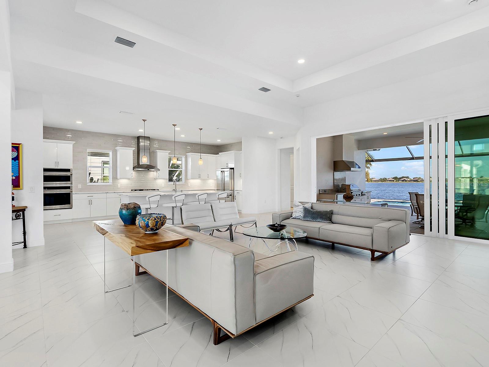 9' impact sliding glass doors to the lanai