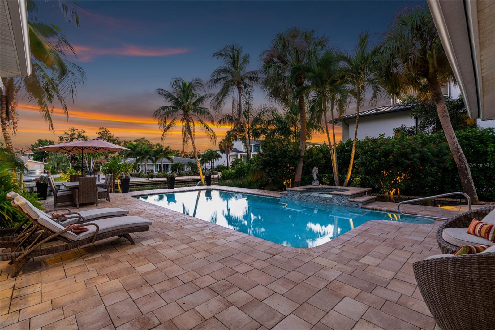 Pool Sunset, creating an inviting setting for relaxing and entertaining.
