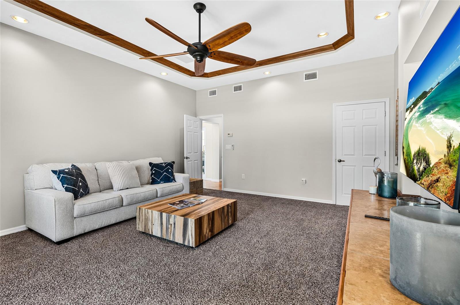 Second view of Bedroom 5, now a separate room adjoining the remaining flex space.