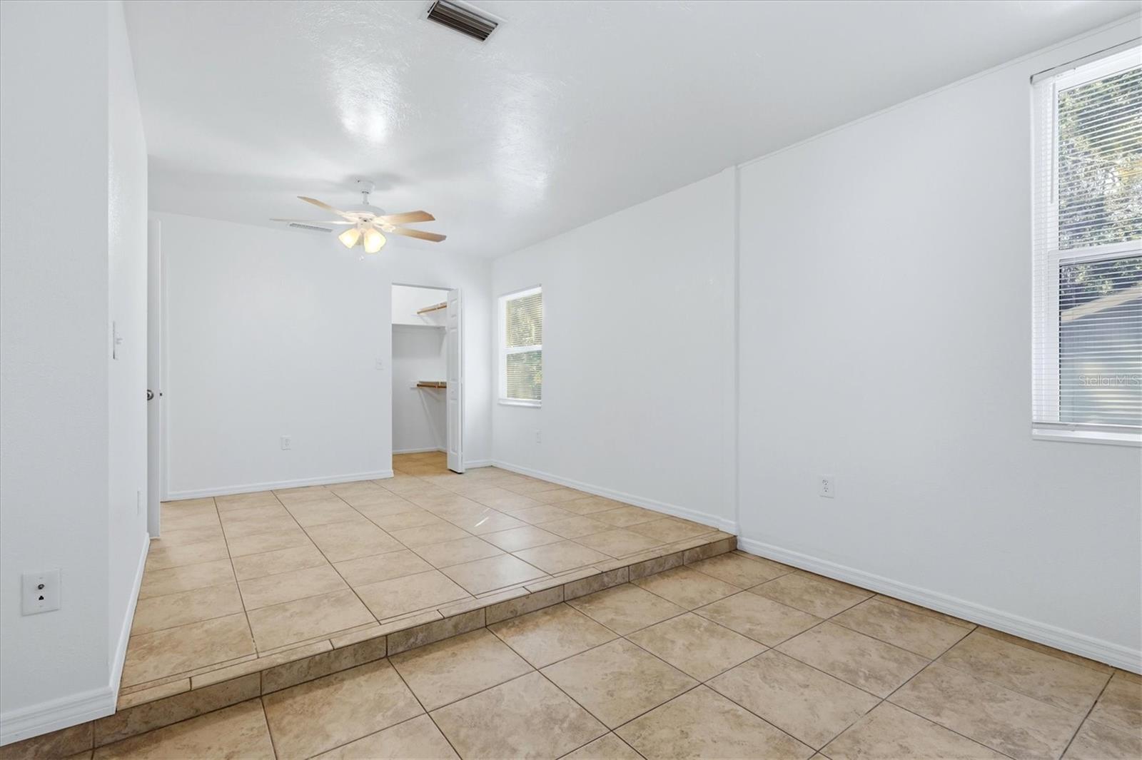 Primary suite has a step down.