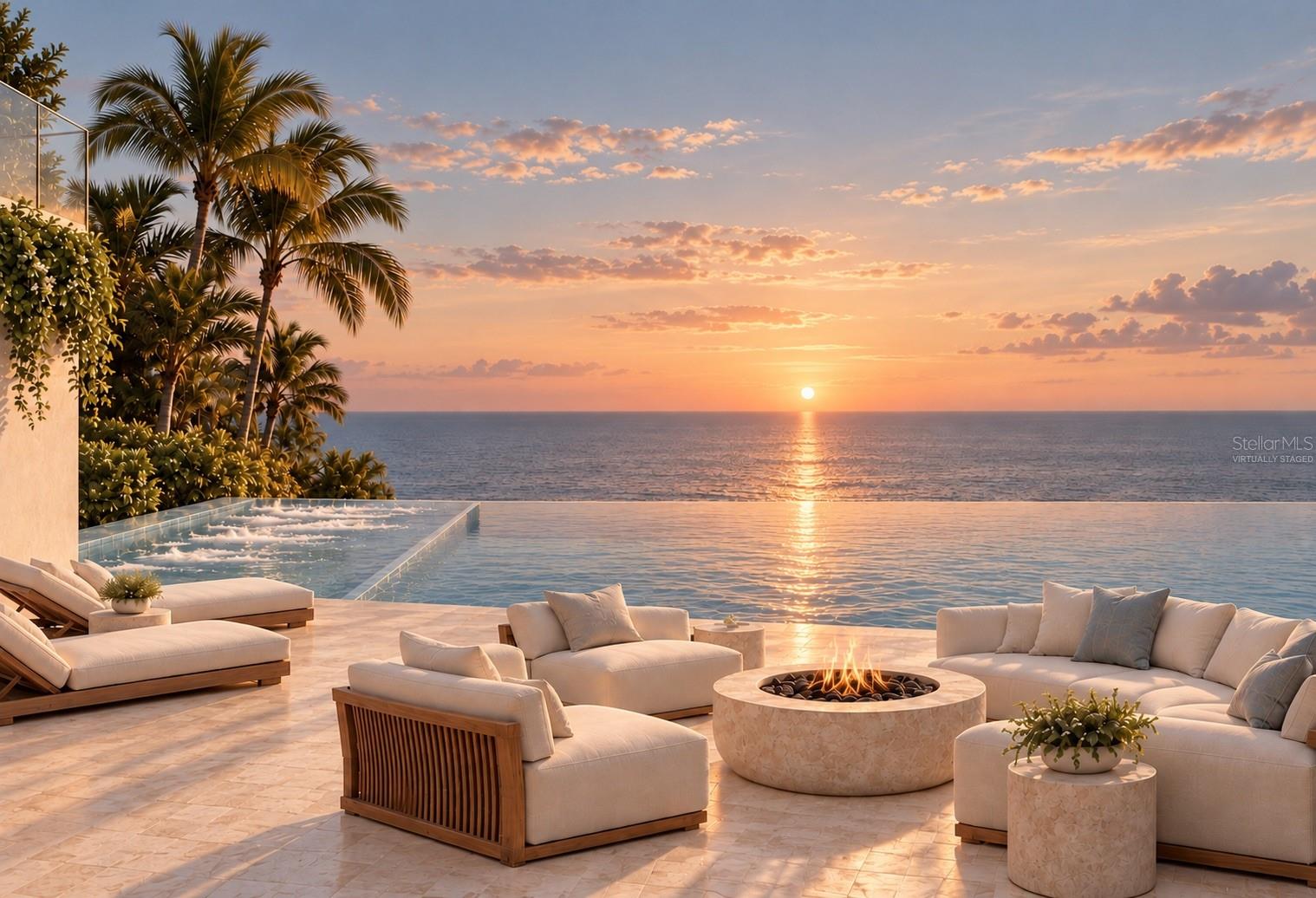 Infinity pool. Virtually staged.