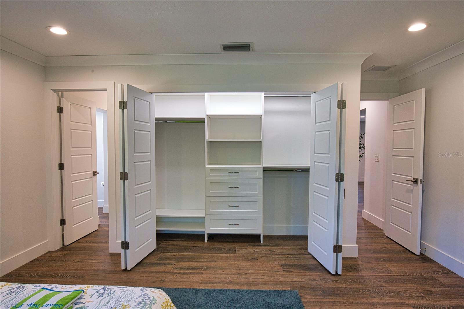 Guest Bedroom with Built-In Closet