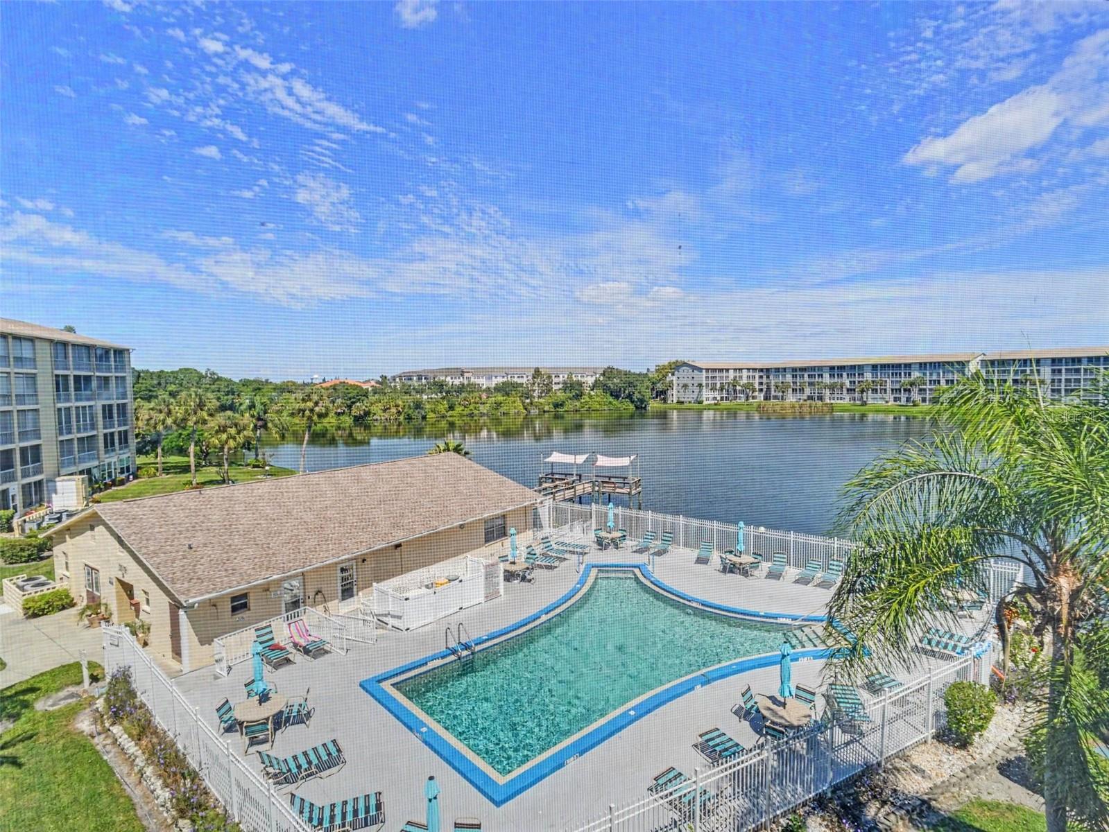 Pool and Lake view from lanai
