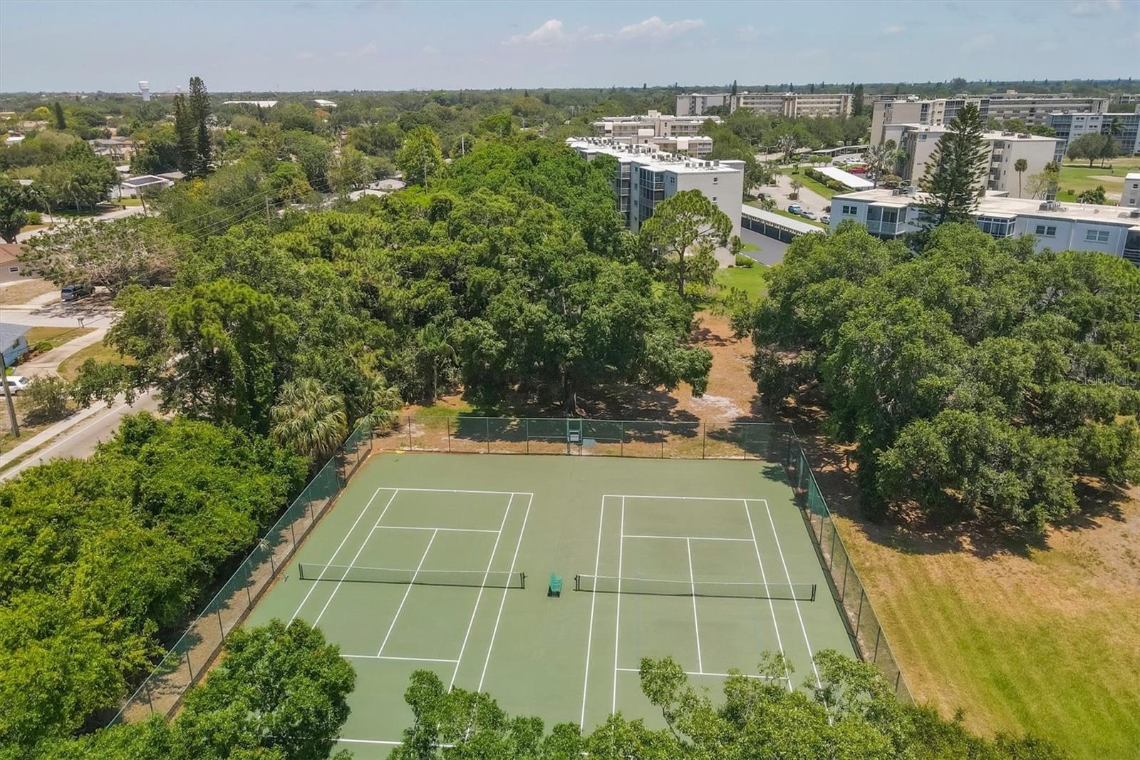 The Ironwood tennis court.