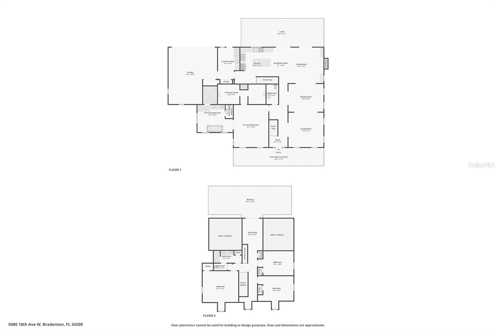 Floor plan of first and second floor.