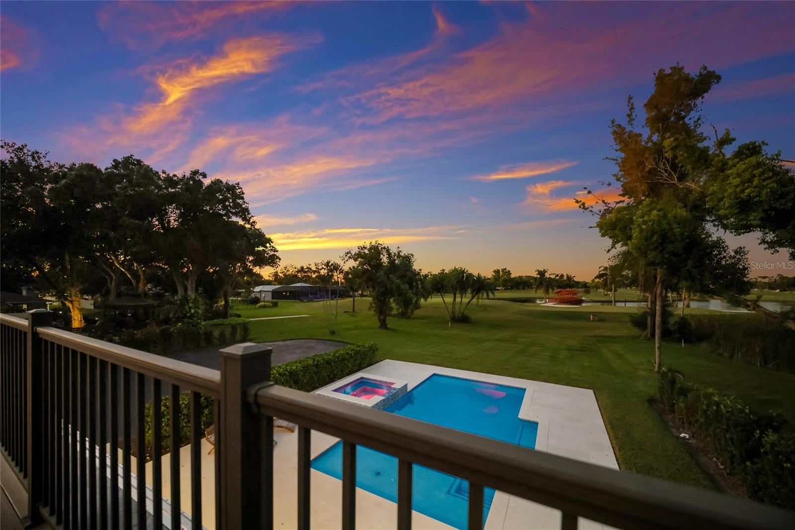 Overlooking the pool and golf course. Overlooking the pool and golf course.