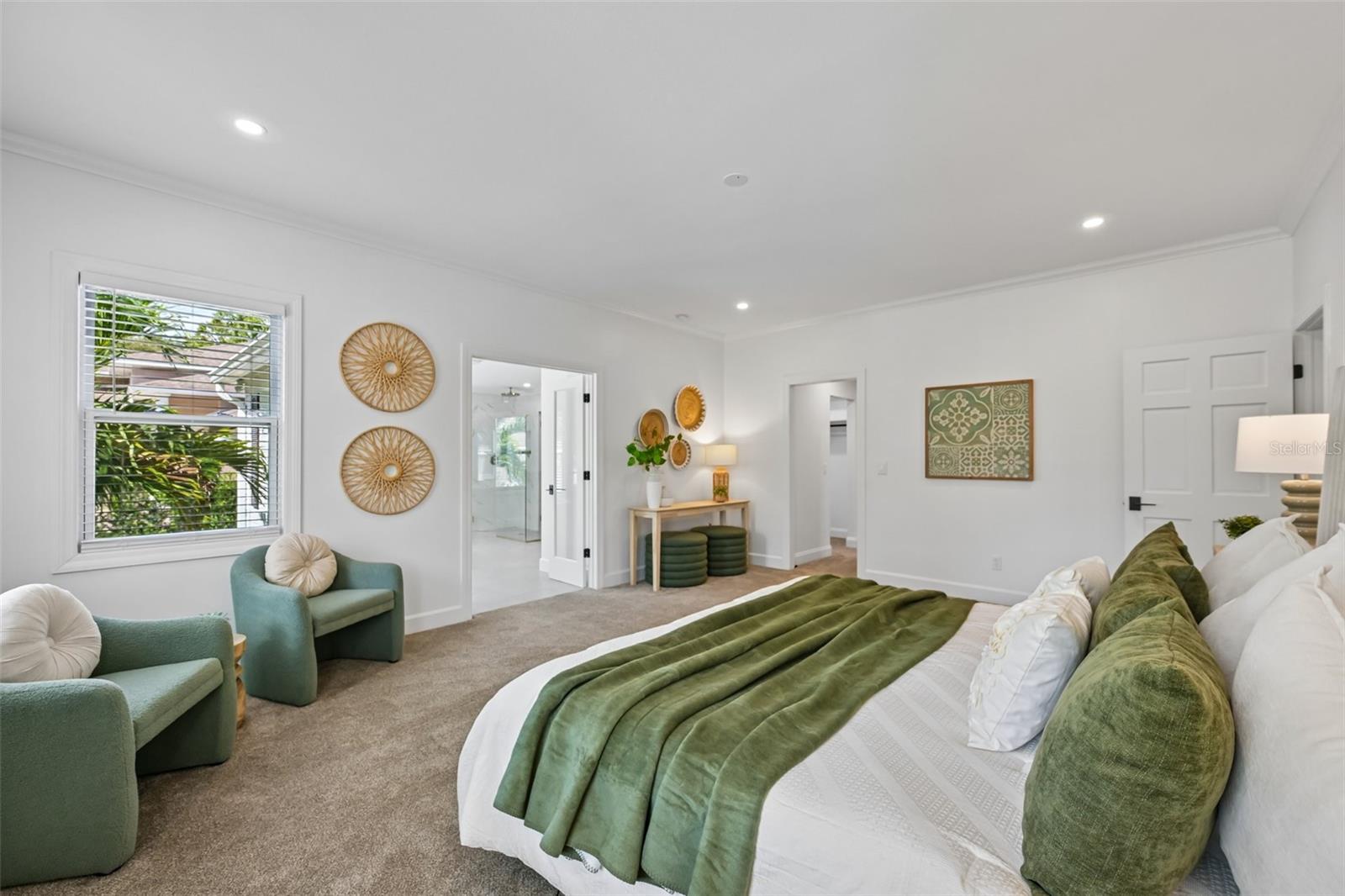 Primary Bedroom is spacious and light filled. It is on the first floor of the home.