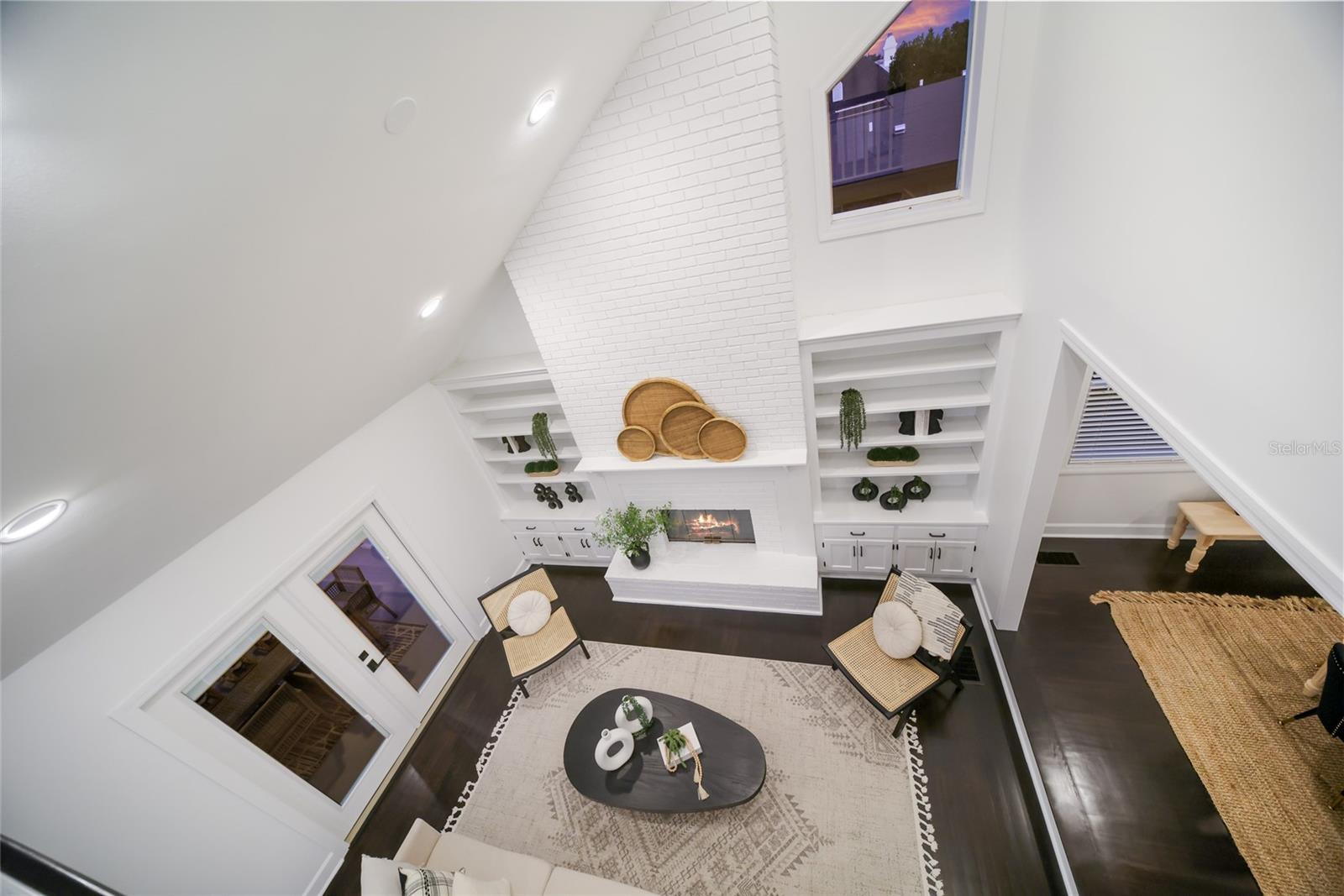View of family room from the loft.