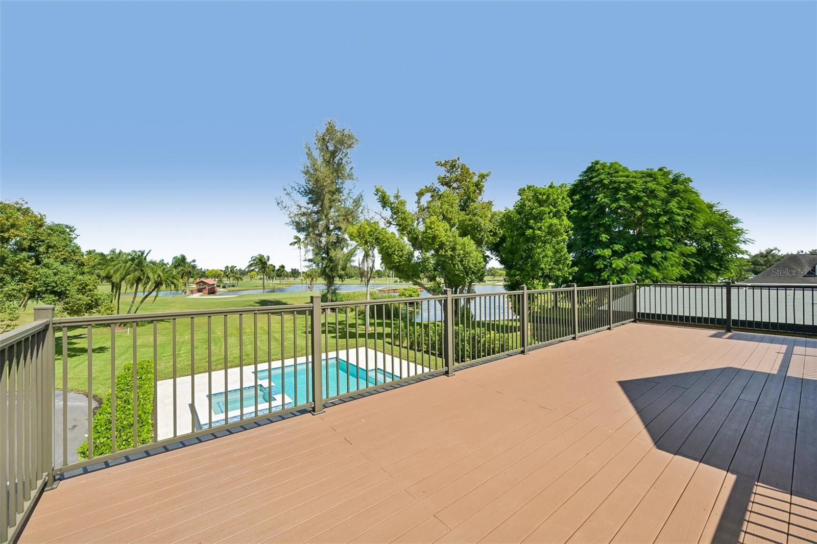 Spacious upstairs deck.