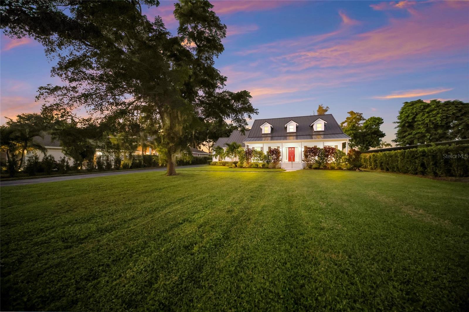 Sprawling front yard.