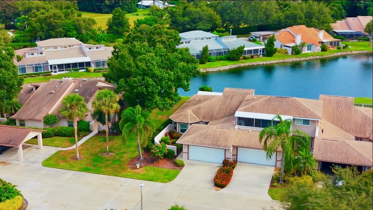 Aerials with lakefront views
