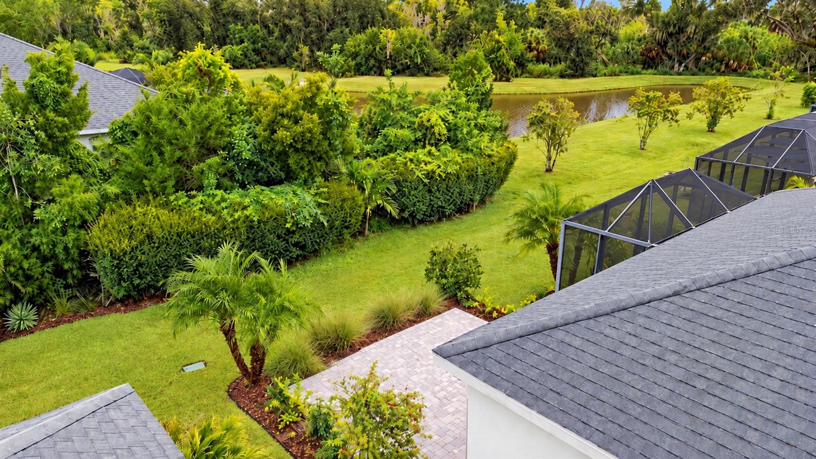 Lake and preserve views from the extended lanai