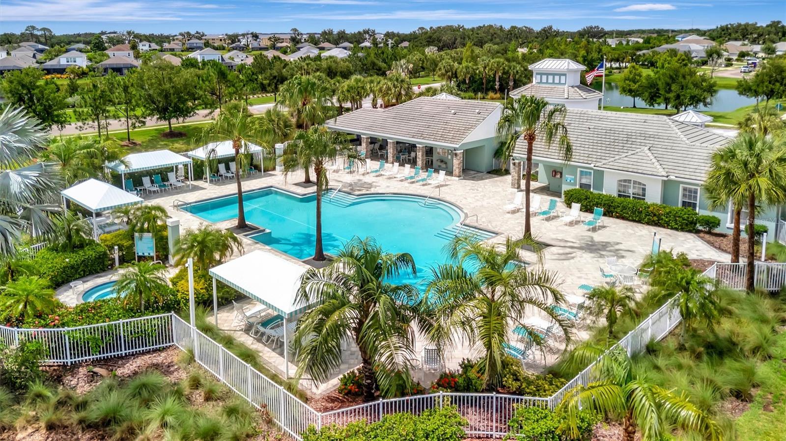 Modern resort style pool
