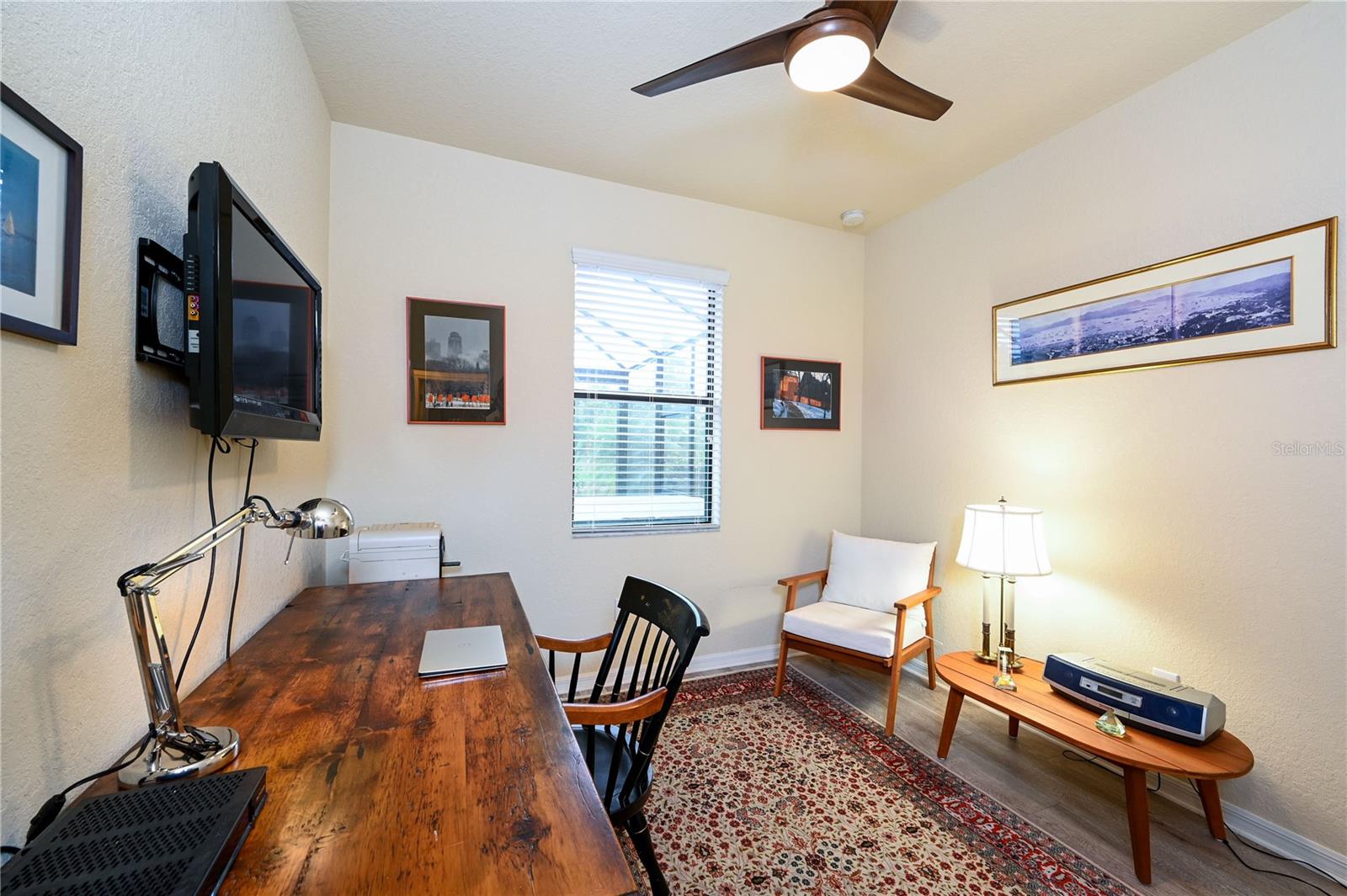 3rd bedroom configured as office