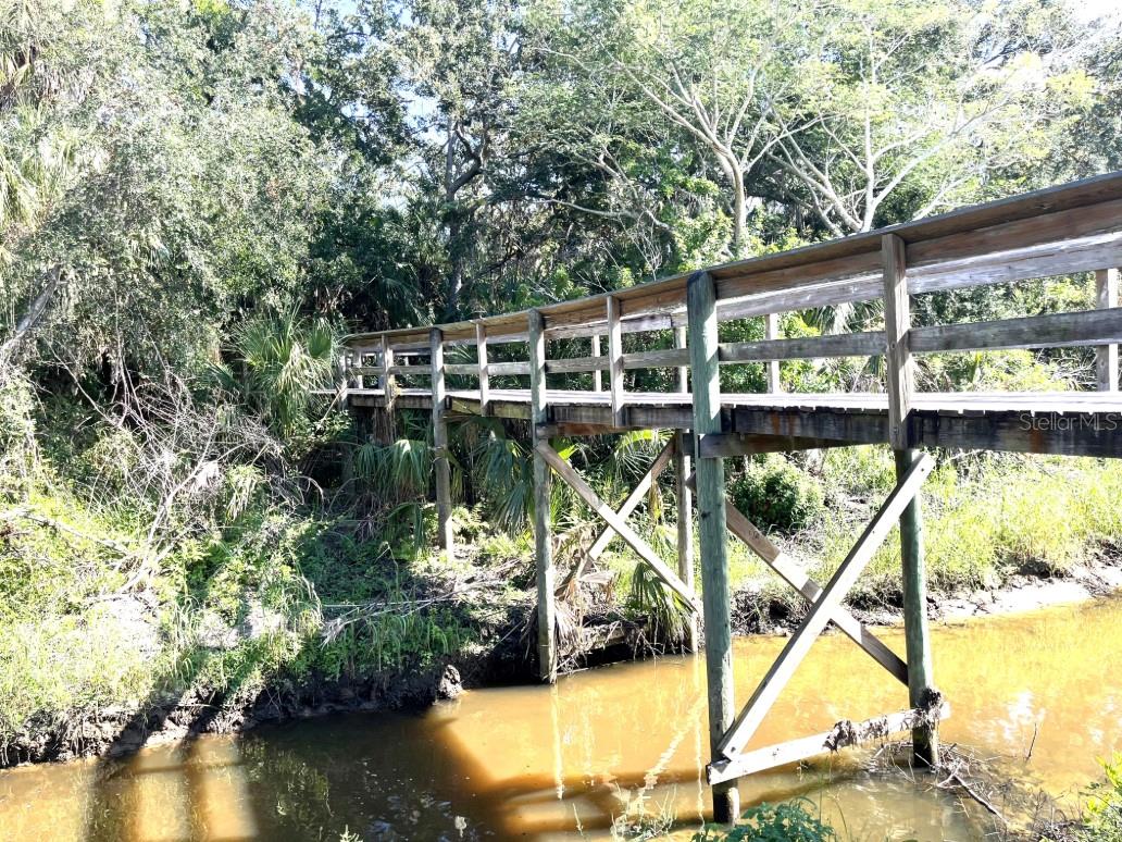 Wooden footbrige into preserve area
