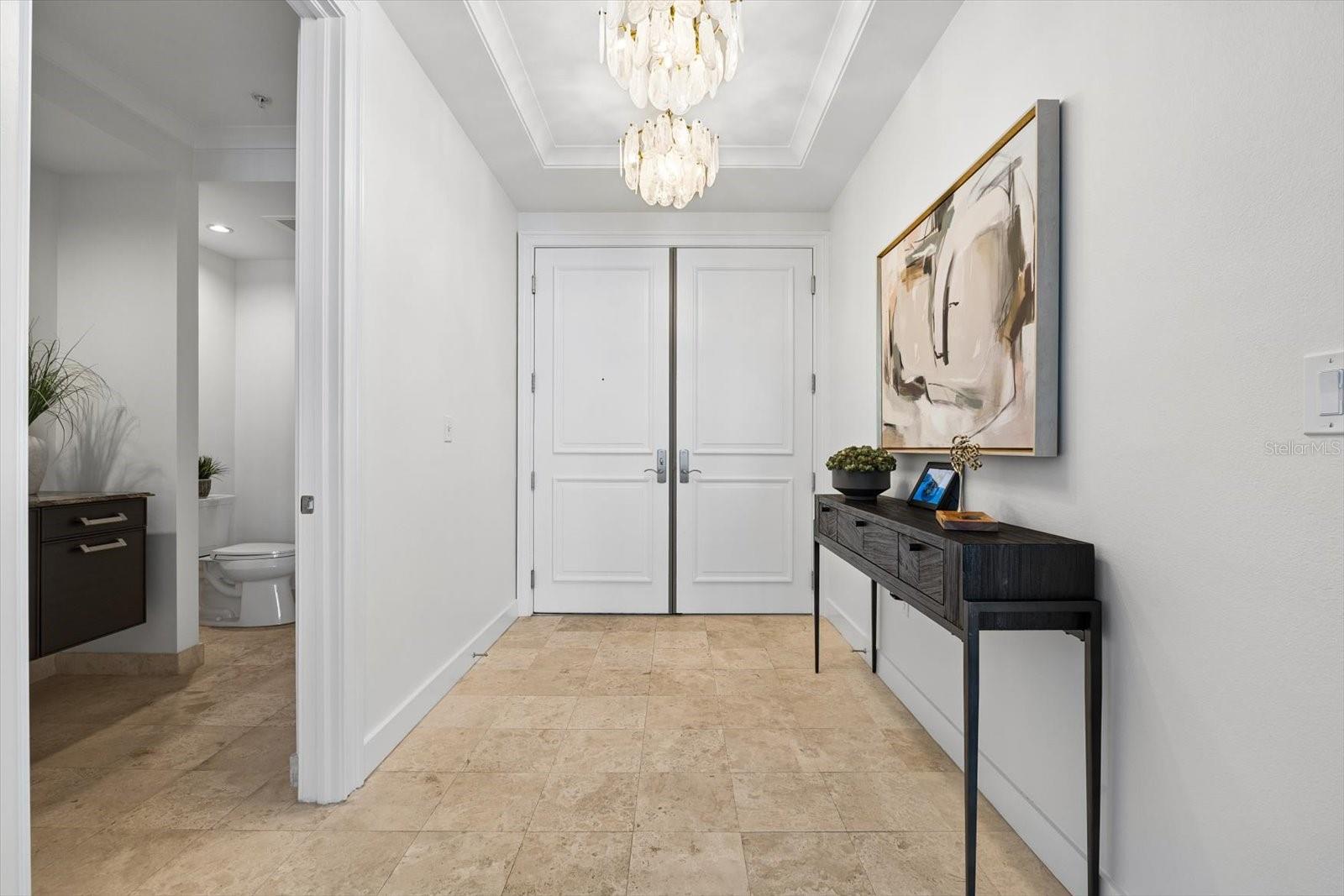Double door front hallway entry Double door front hallway entry