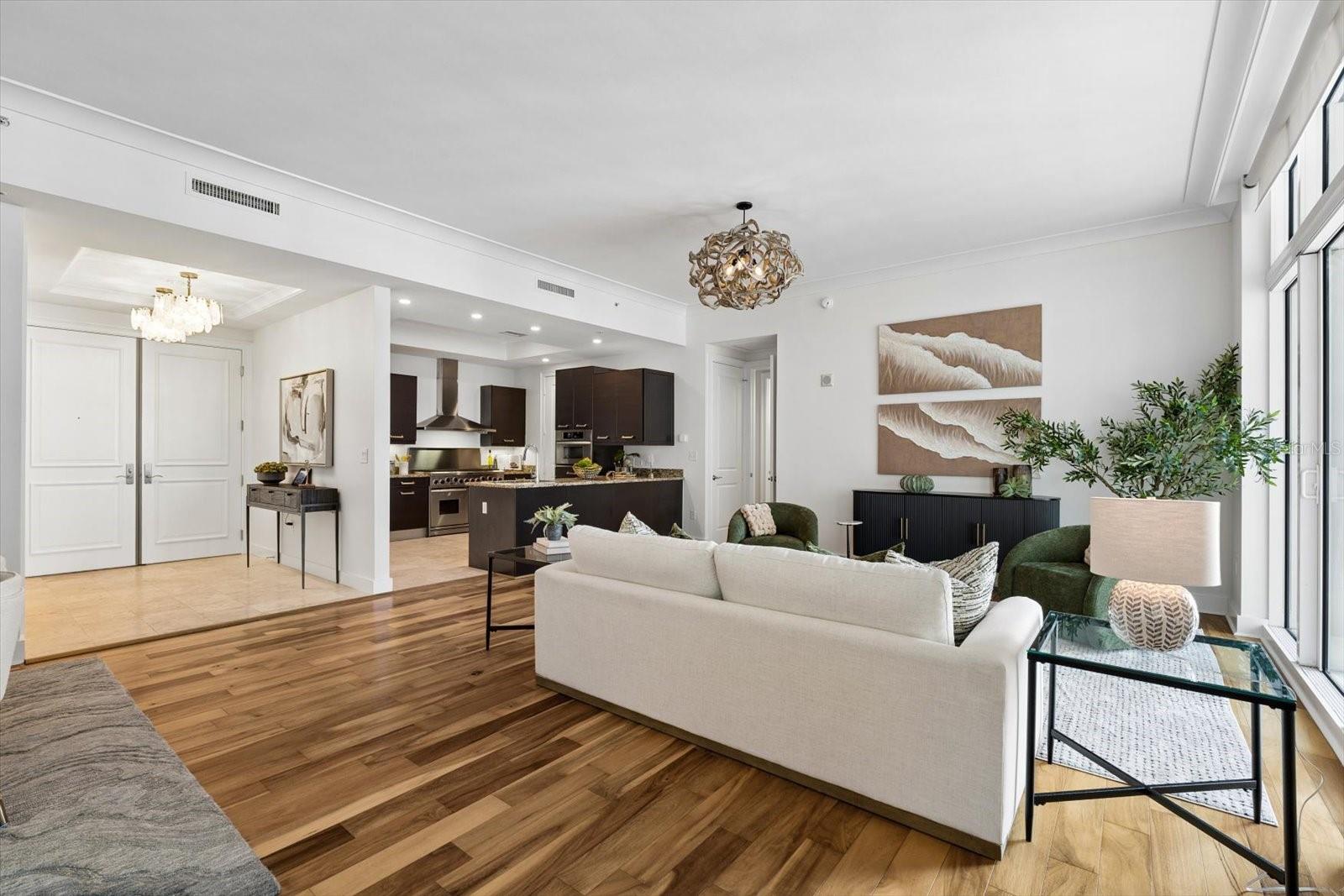 Living room & kitchen view