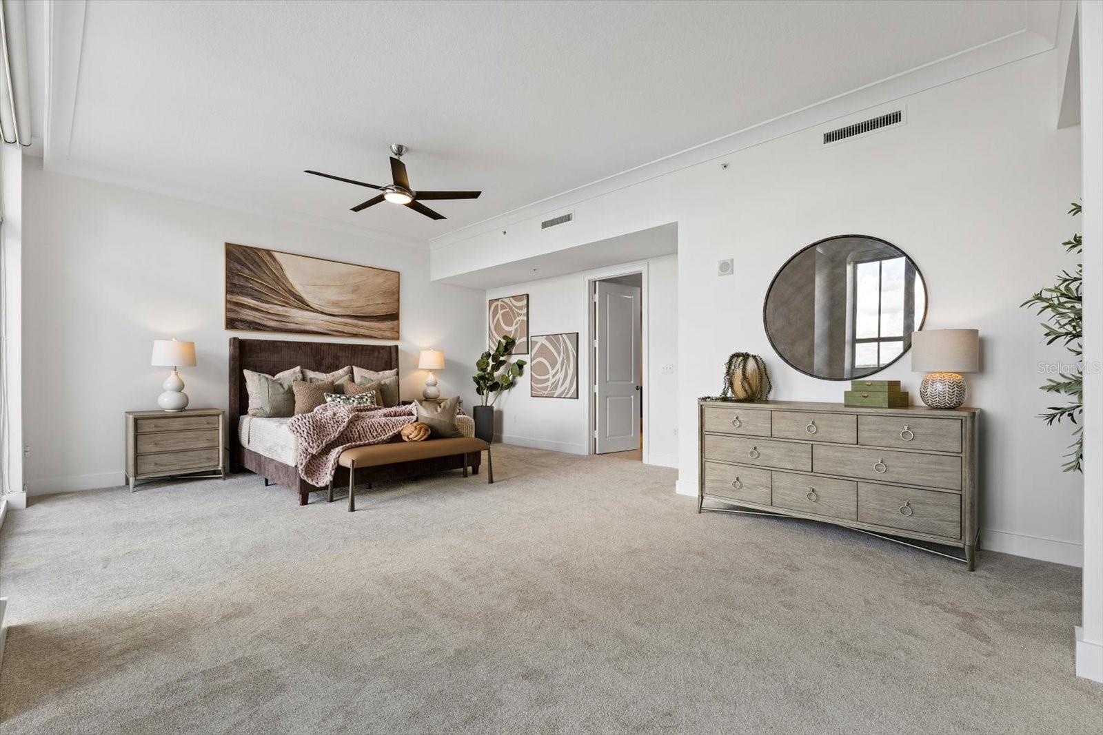 Oversized primary bedroom