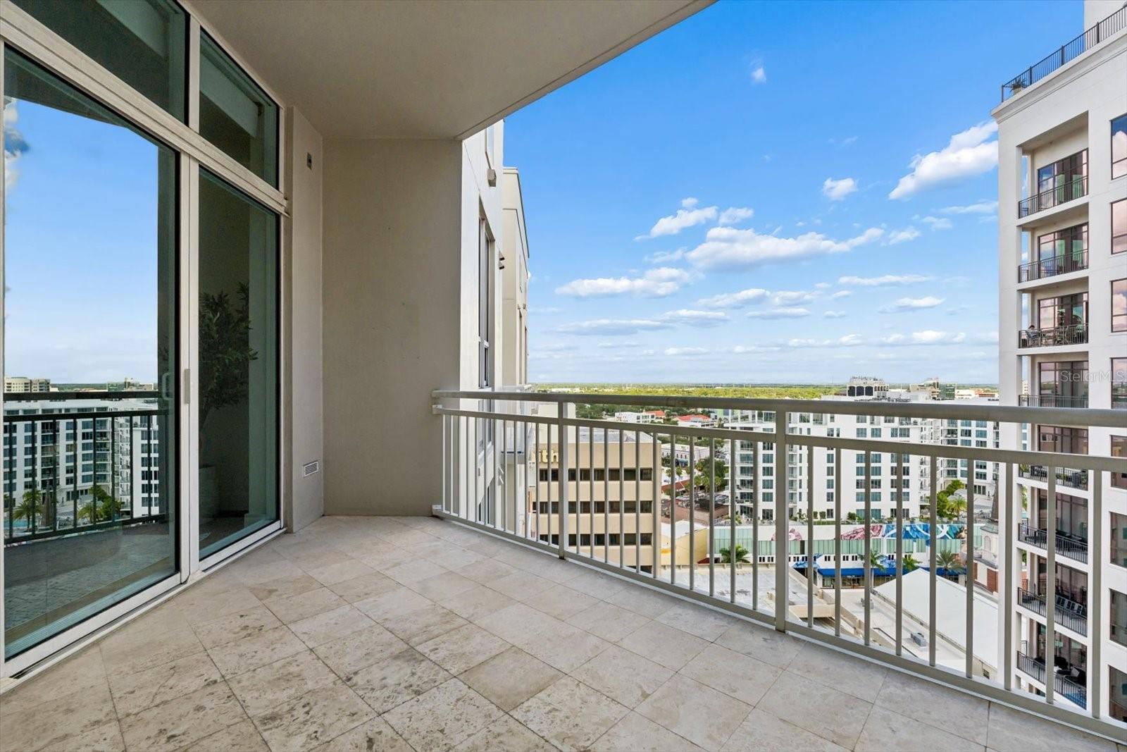 Covered balcony from living & sitting room