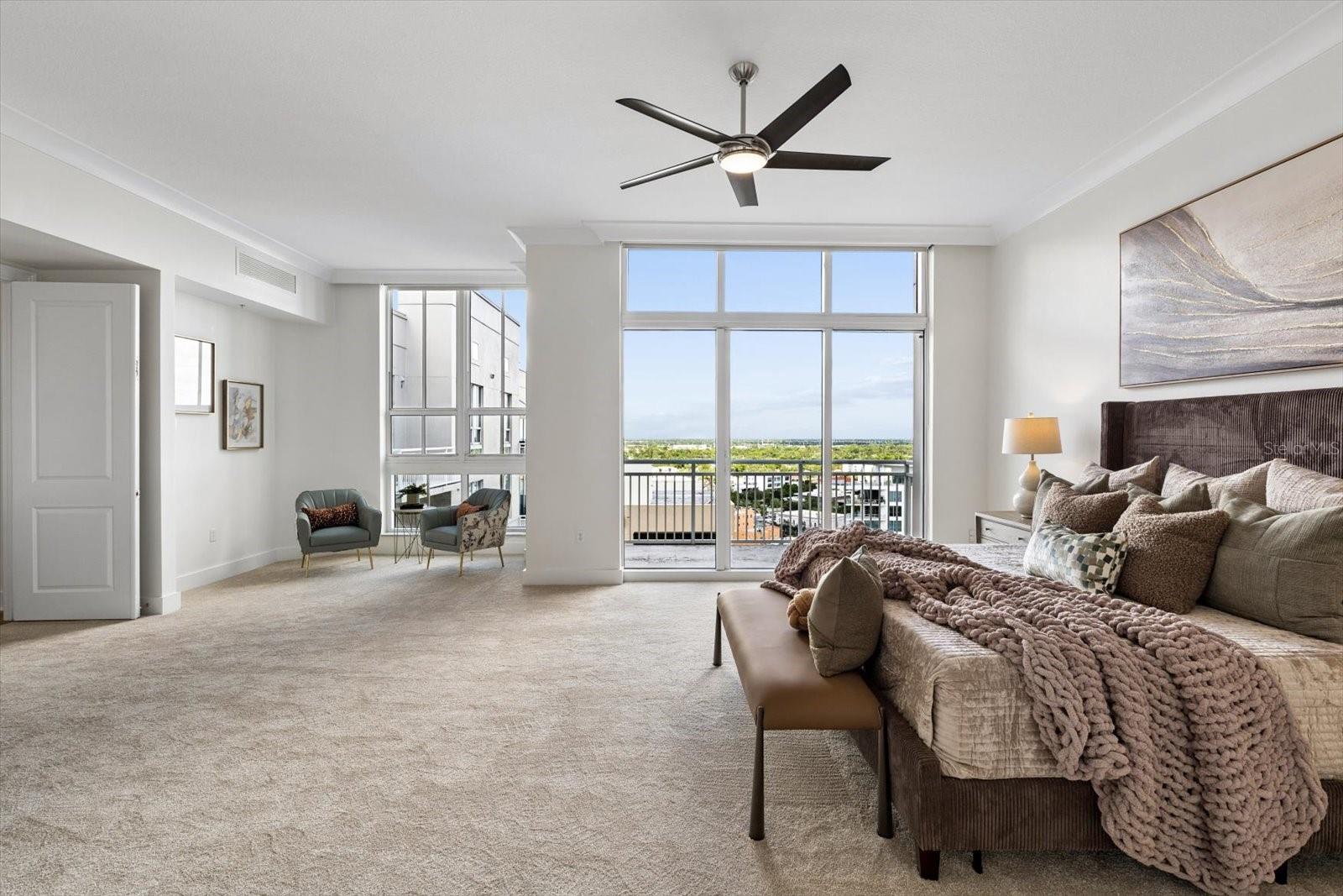 Oversized primary bedroom