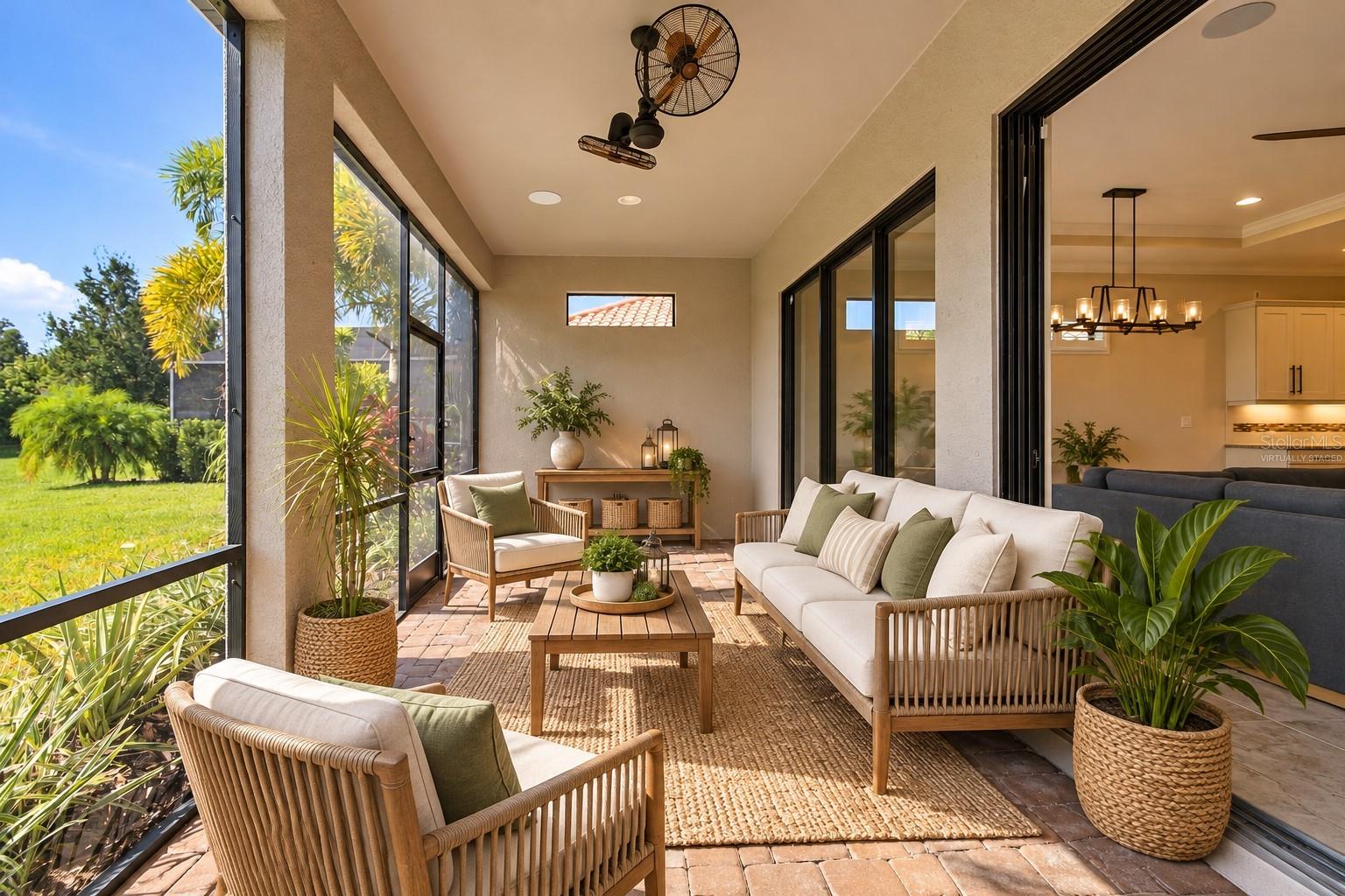 Rear Porch Virtually Staged