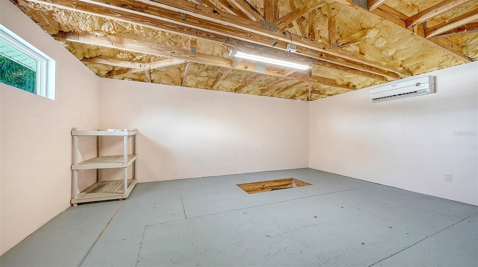 Additional storage space above the living area.