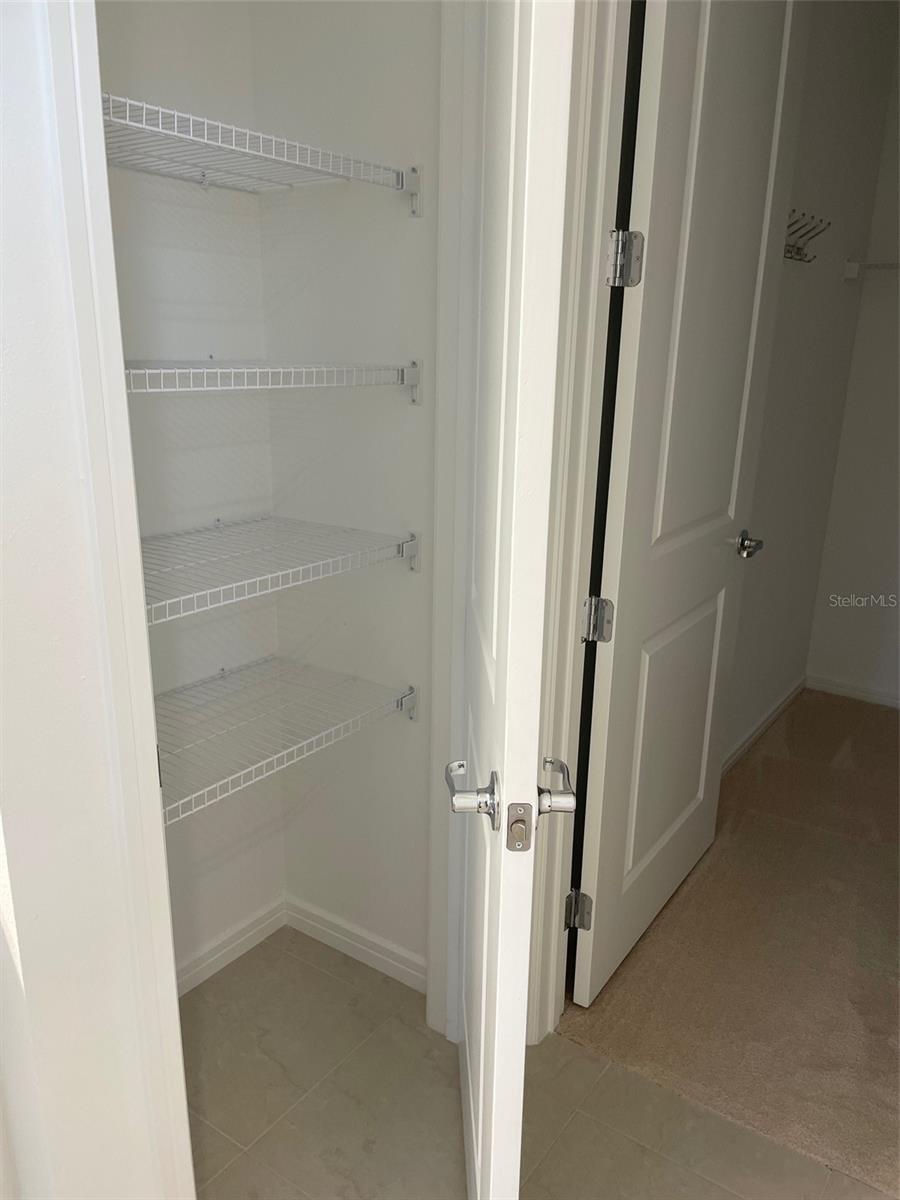 Linen closet in master bath