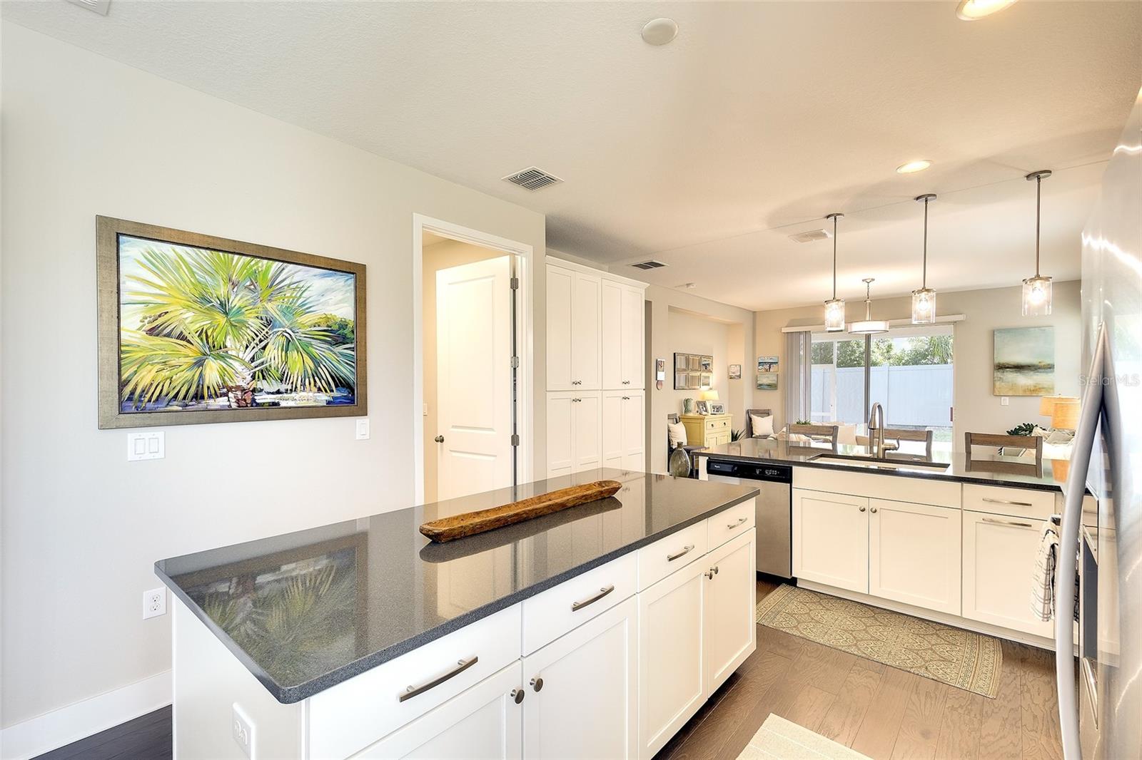 Oversized center island perfect for the chef in the family!