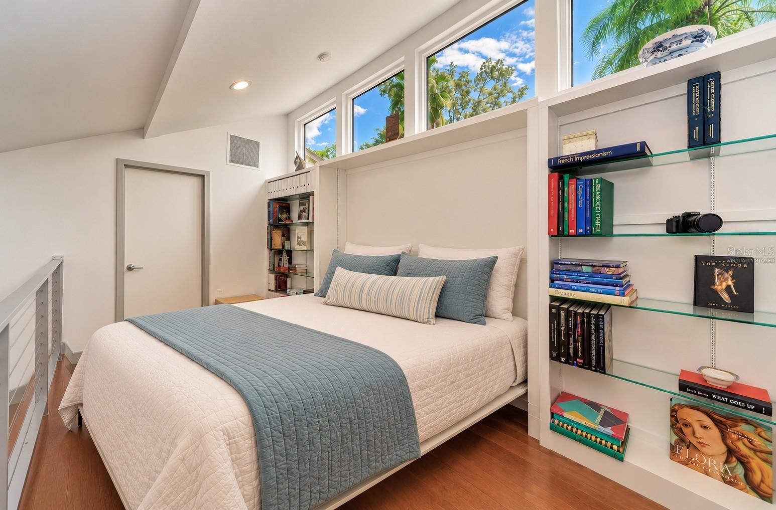 Virtually staged murphy bed.