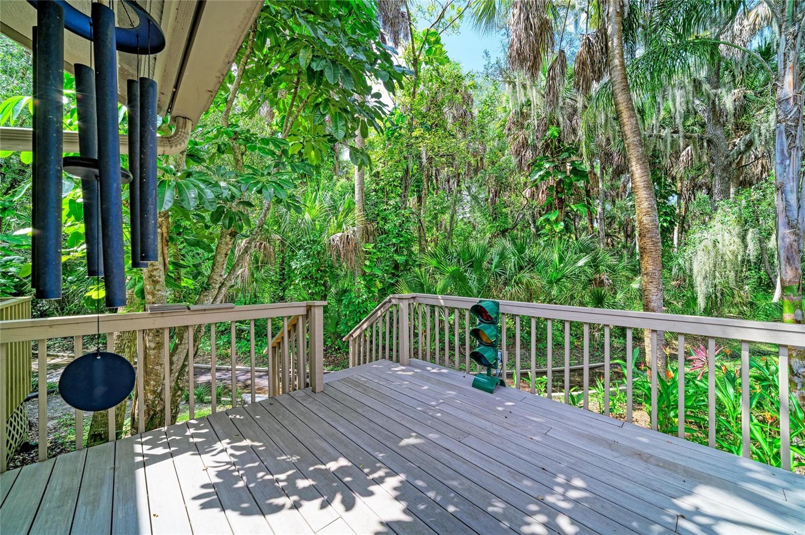 Open air deck over looking all woods, no condo or anything in sight.