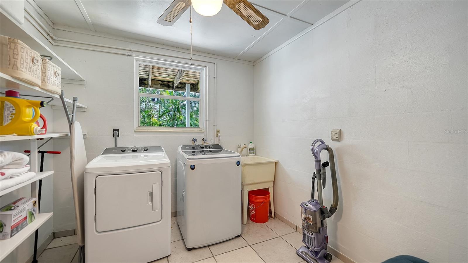Laundry room in garage Apt A