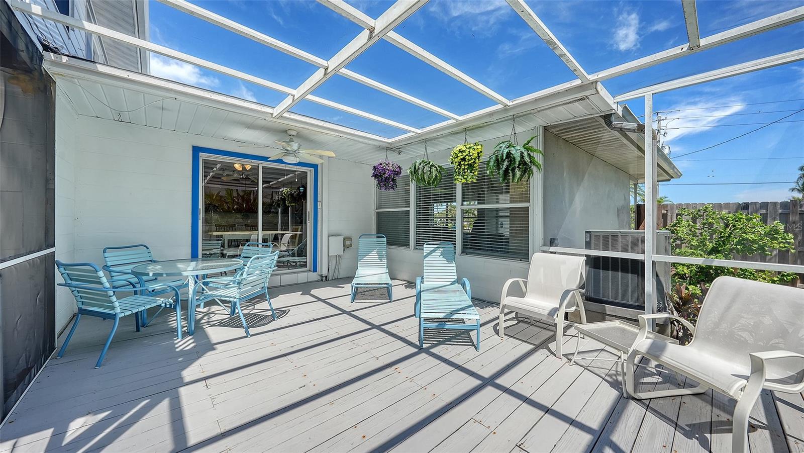 Screened patio Apt A