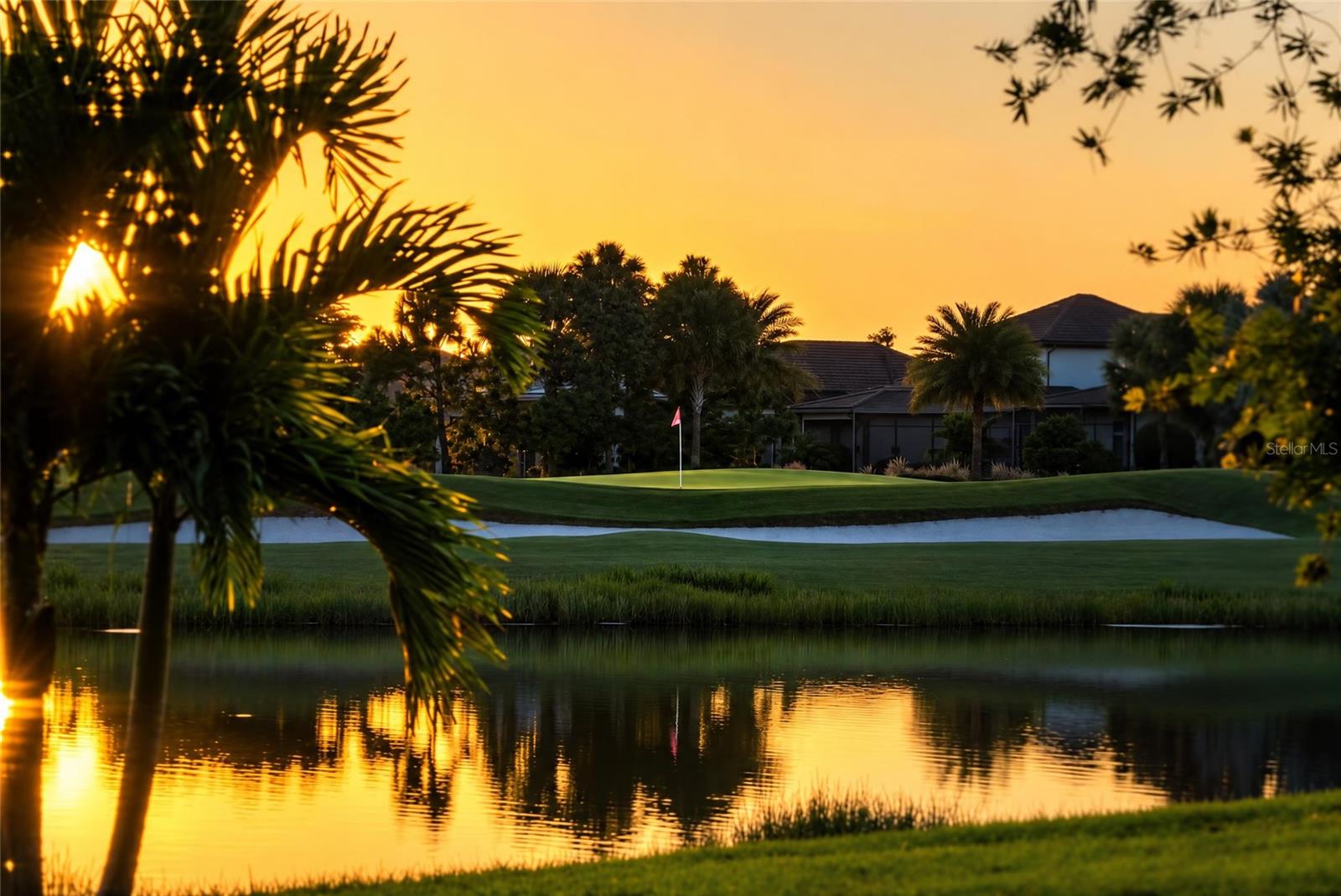 16th Hole View from Lanai at Sunset