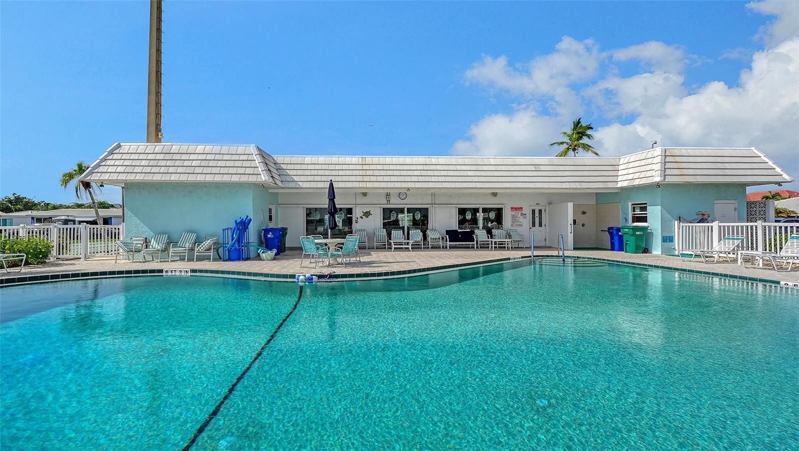 Association swimming pool behind the clubhouse.