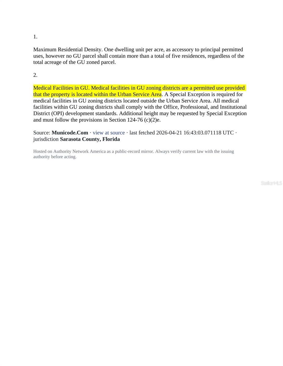 GU Zoning Info