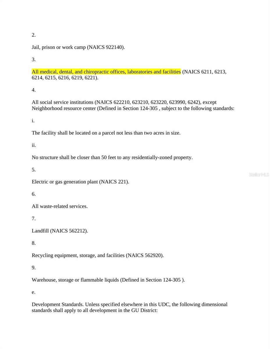GU Zoning Info