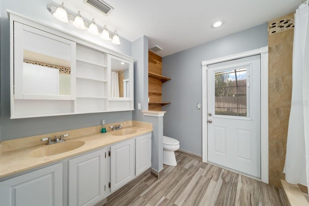 Primary bathroom- separate tub and shower