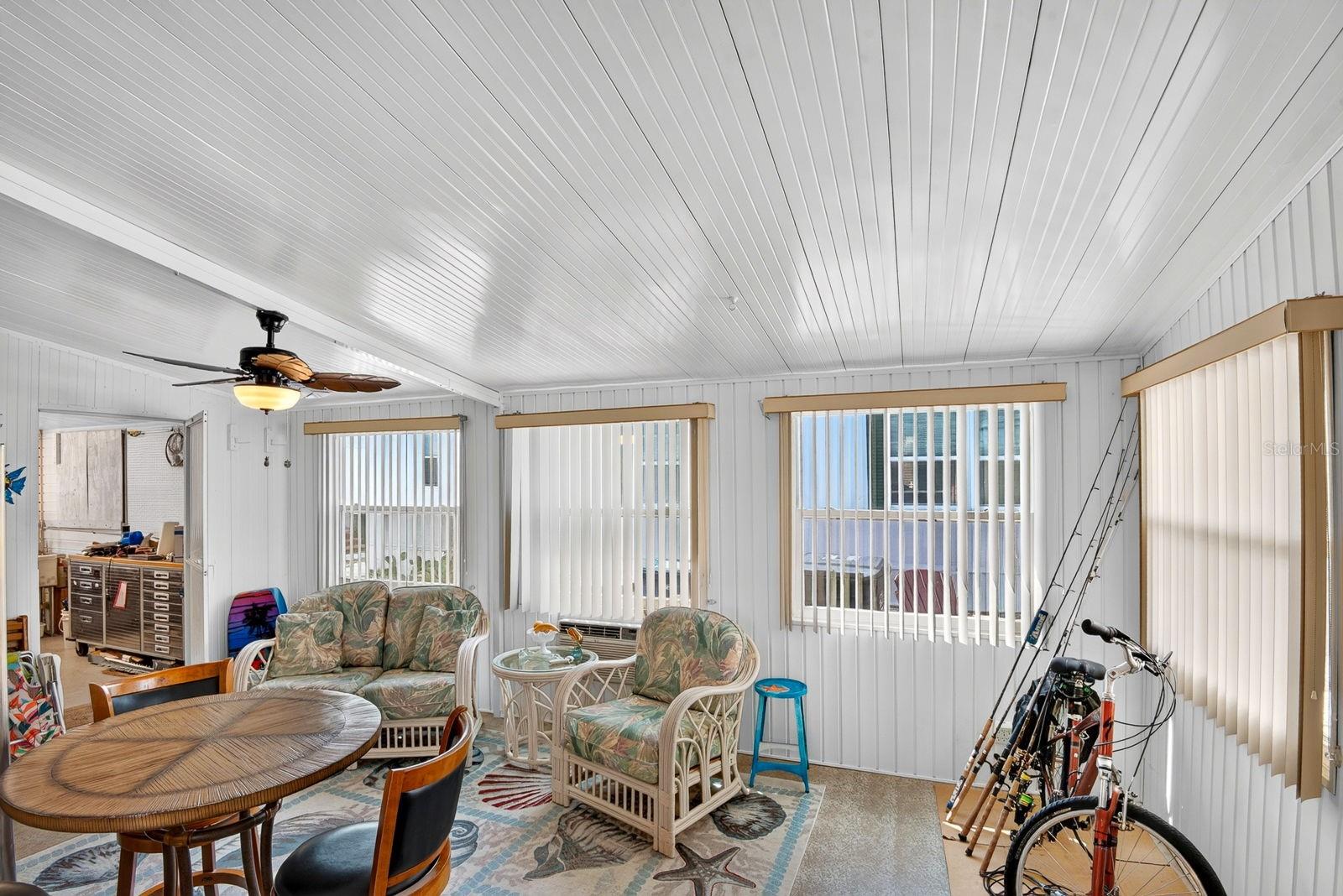 Enclosed Living area facing west