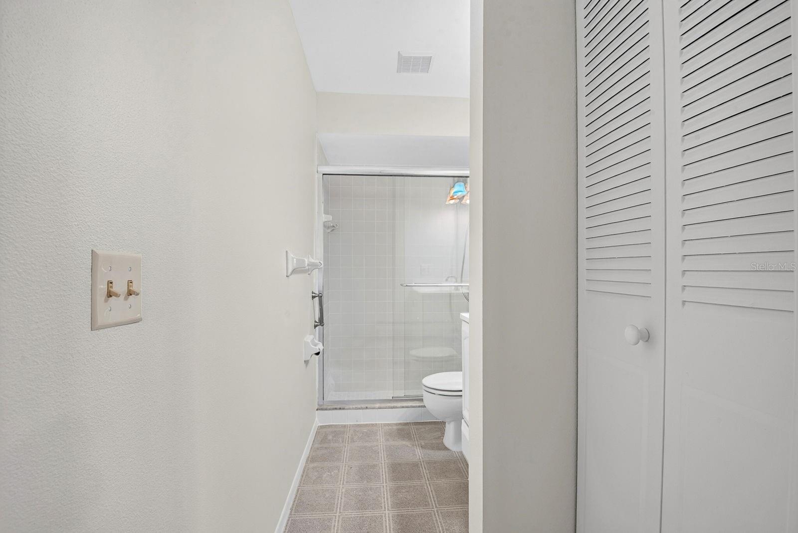 Facing into Master Bathroom